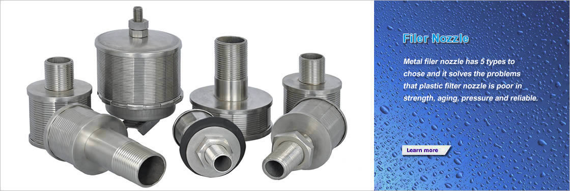 7 different sizes stainless steel filter nozzle 